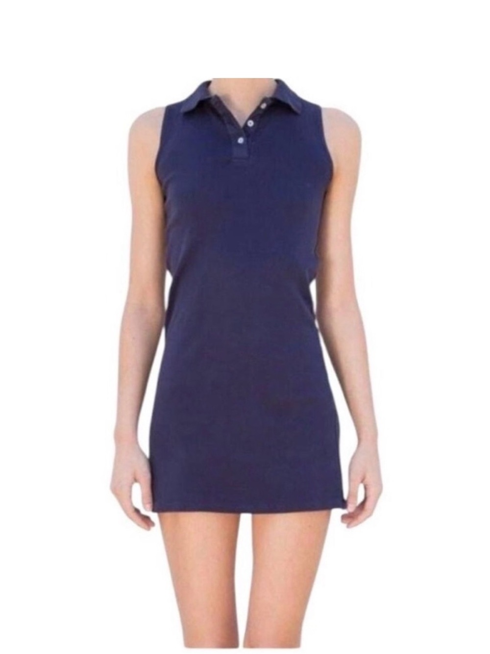 Brandy Melville Sleeveless Navy Polo Dress